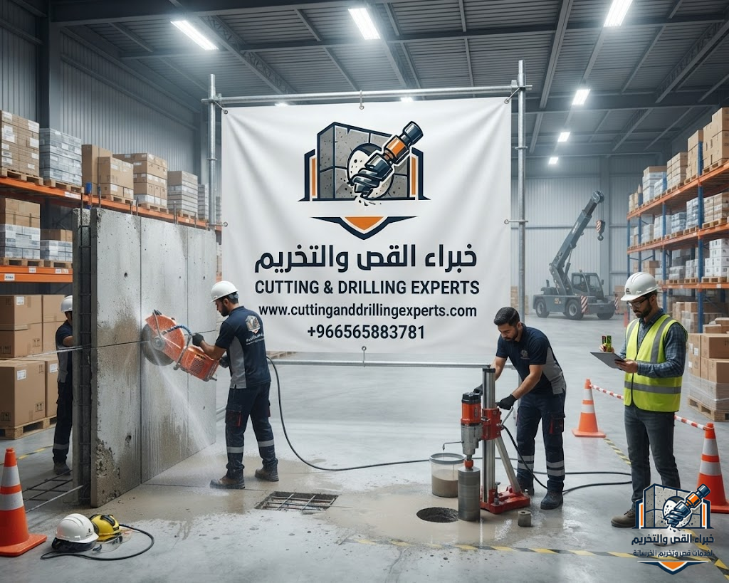 خبراء القص والتخريم يقدمون خدمات قص الخرسانة للمستودعات بالطائف باستخدام أحدث تقنيات القص والكور الماسي